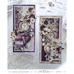 Craft o' Clock Plum And Caramel Paper COLLECTION and BASIC designs Set 20x20cm 24fg