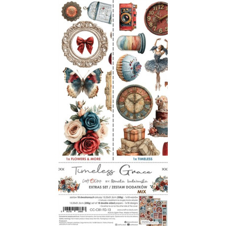 Craft o' Clock Timeless Grace Extras to Cut MIX 15,75x30,5cm