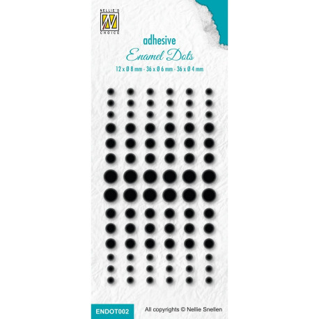 Nellie's Choice Enamel Dots Black