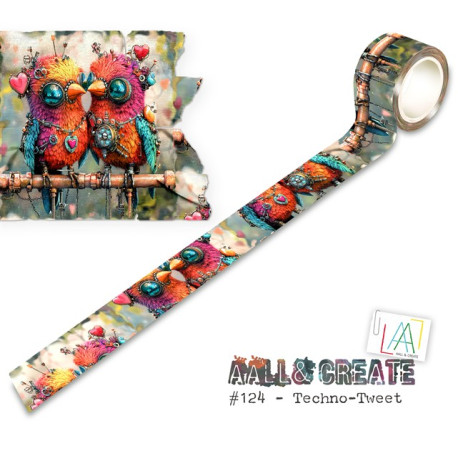 AALL & Create Techno-Tweet Washi Tape 124 Layer-It-Up