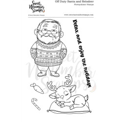 Sweet November Stamps Off Duty Santa and Reindeer