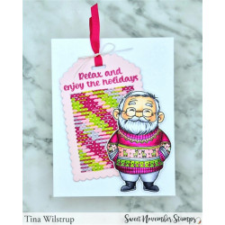 Sweet November Stamps Off Duty Santa and Reindeer