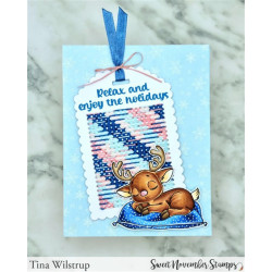 Sweet November Stamps Off Duty Santa and Reindeer