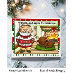 Sweet November Stamps Off Duty Santa and Reindeer