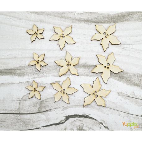 YupplaCraft Legnetti Fiori di Natale s.2