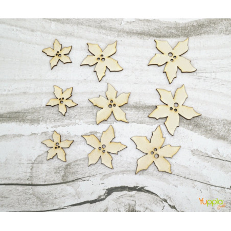 YupplaCraft Legnetti Fiori di Natale s.2