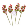 Prima Marketing Twinkle & Treats Flowers Christmas Berries 4pz