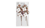 Prima Marketing Twinkle & Treats Flowers Snowy Cotton 4pz