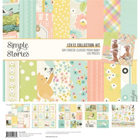Simple Stories Say Cheese Classic Pooh Baby Collection Kit 30x30cm