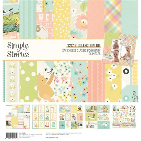 Simple Stories Say Cheese Classic Pooh Baby Collection Kit 30x30cm