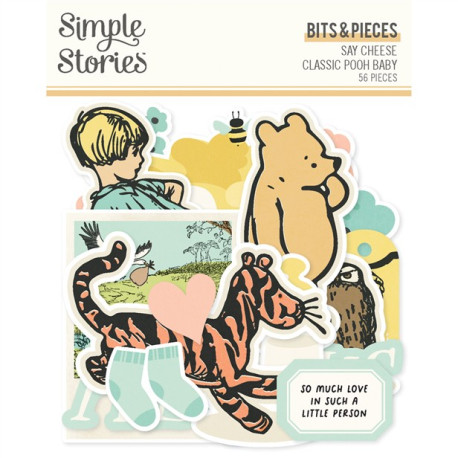 Simple Stories Say Cheese Classic Pooh Baby Bits & Pieces 56pz