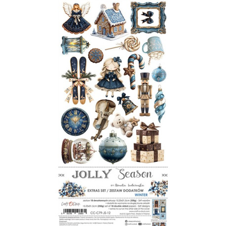 Craft o' Clock Jolly Season Extras Set Winter 15,75x30,5cm
