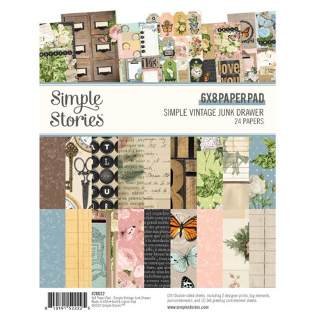 Simple Stories Simple Vintage Junk Drawer Paper Pad 15x20cm
