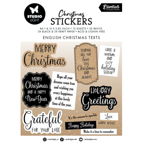 StudioLight X-Mas Sentiments A6 Sticker Paper Pad