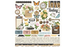Simple Stories Simple Vintage Junk Drawer Cardstock Stickers 30x30cm