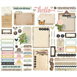 Simple Stories Simple Vintage Junk Drawer Journal Bits & Pieces 62pz