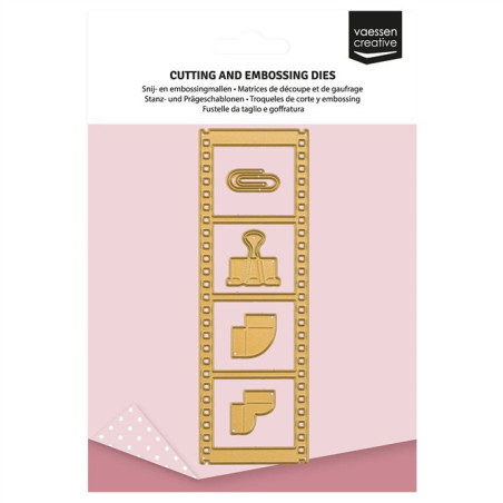 Vaessen Creative Cutting & Embossing Die Striscia di Pellicola Vintage