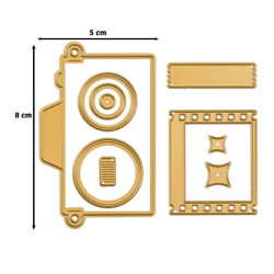 Vaessen Creative Cutting & Embossing Die Macchina Fotografica Vintage