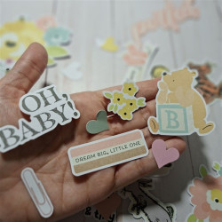 Simple Stories Say Cheese Classic Pooh Baby Bits & Pieces 56pz
