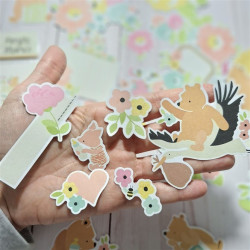 Simple Stories Say Cheese Classic Pooh Baby Floral Bits & Pieces 49pz