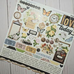 Simple Stories Simple Vintage Junk Drawer Cardstock Stickers 30x30cm