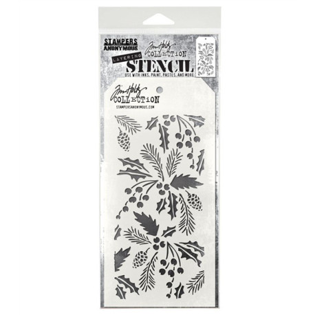 STAMPERS ANONYMOUS Festive Tim Holtz Layering Stencil