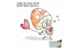 Stamping Bella MUSHROOM WITH HEART BALLOON Stamp