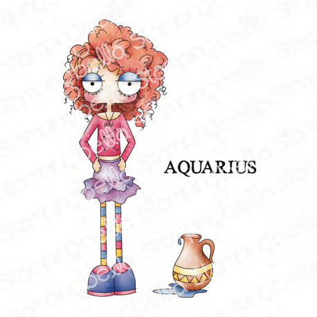 Stamping Bella ODDBALL ZODIAC AQUARIUS Stamp