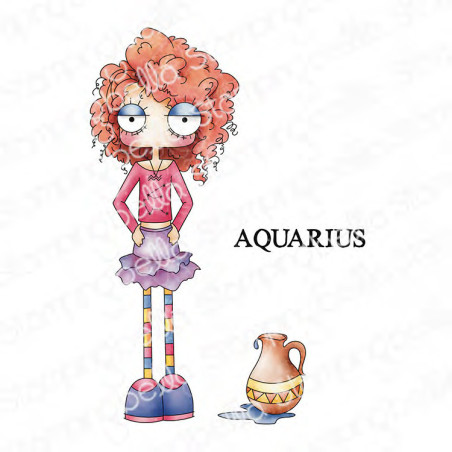 Stamping Bella ODDBALL ZODIAC AQUARIUS Stamp