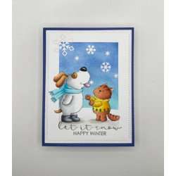 Purple Onion Designs Chilliezgraphy by Pei - Flappy & Tofu Snowflake Fun