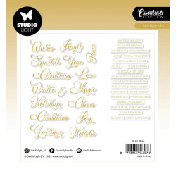 Studio Light Sentiments Classic GOLD Christmas Paper Elements CON FOIL
