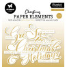 Studio Light Sentiments CLASSIC GOLD Christmas Paper Elements CON FOIL