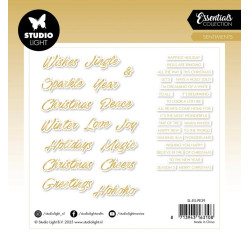 Studio Light Sentiments TRENDY GOLD Christmas Paper Elements CON FOIL
