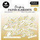 Studio Light Sentiments TRENDY GOLD Christmas Paper Elements CON FOIL