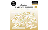 Studio Light Sentiments TRENDY GOLD Christmas Paper Elements CON FOIL