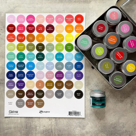 Ranger Tim Holtz Distress LARGE Round Label Sheet WHITE