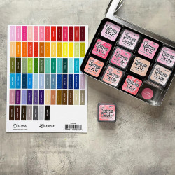 Ranger Tim Holtz Distress MINI Ink Pad Label Sheet WHITE