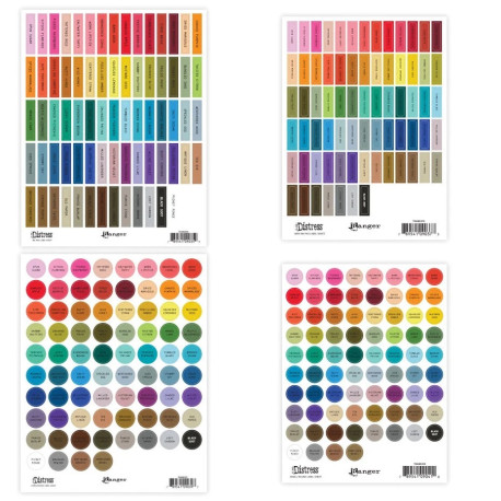 Ranger Tim Holtz Distress Label Assortment Sheets Black 4pezzi