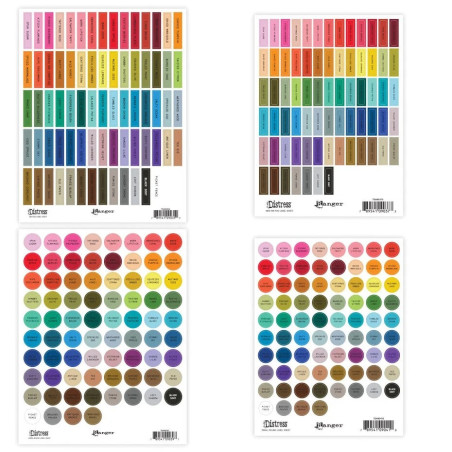 Ranger Tim Holtz Distress Label Assortment Sheets Black 4pezzi