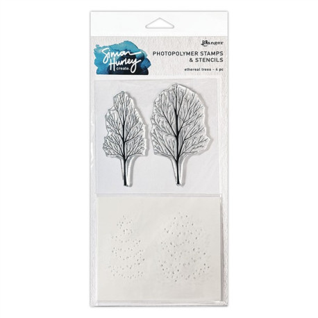 Simon Hurley Create Stamp and Stencil Set Ethereal Trees