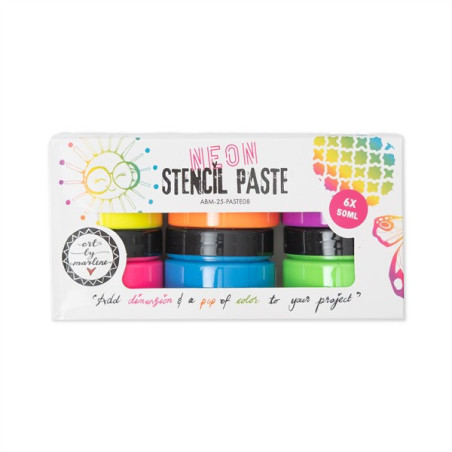 Studio Light Art By Marlene Stencil Paste Neon Colors