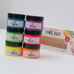 Studio Light Art By Marlene Stencil Paste Neon Colors