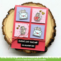 LAWN FAWN Valentine Mice Clear Stamps