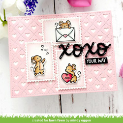 LAWN FAWN Valentine Mice Clear Stamps