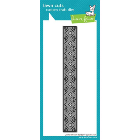 LAWN FAWN Quilted Heart Border Stand-Alone Lawn Cuts Dies