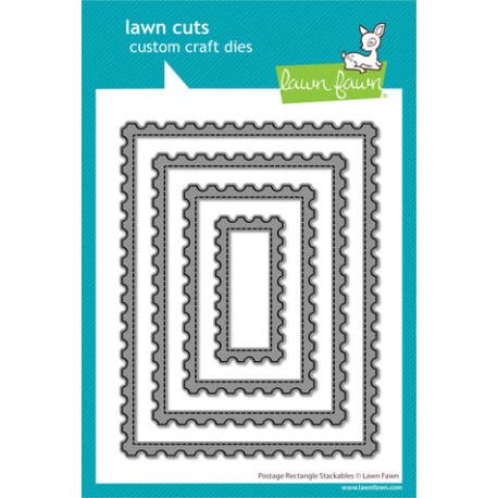 LAWN FAWN Postage Rectangle Stackables Stand-Alone Lawn Cuts Dies