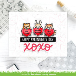 LAWN FAWN Critter Conversation Hearts Clear Stamps
