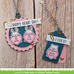 LAWN FAWN Critter Conversation Hearts Clear Stamps