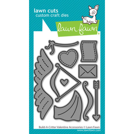 LAWN FAWN Build-A-Critter Valentine Accessories Stand-Alone Lawn Cuts Dies