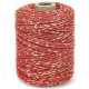 Vivant Cord Cotton Lurex Twist Brick and Gold 50 MT 2MM